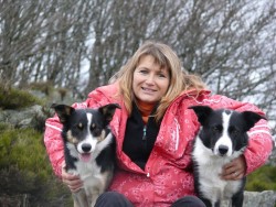 Christine Charpentier and her dogs