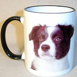 Fekete fülű és peremű bögre